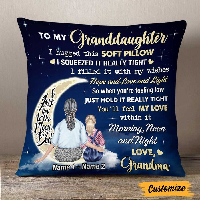 Personalized Hug This Granddaughter Pillow JR243 30O47 1