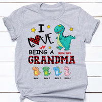 Personalized Dinosaur Mom Grandma T Shirt JR245 95O53 thumb 1