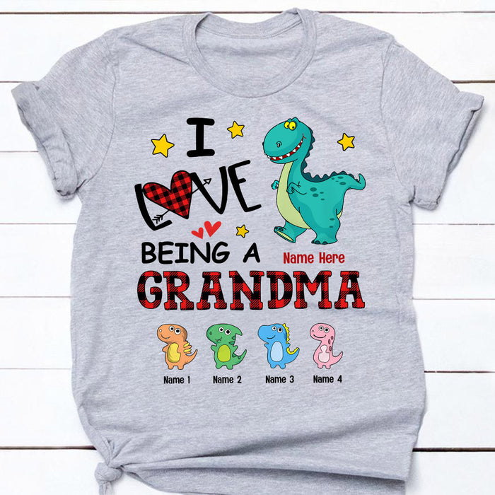 Personalized Dinosaur Mom Grandma T Shirt JR245 95O53 1