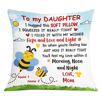Personalized Bee Mom Grandma To Daughter Granddaughter Son Grandson Hug This Pillow JR247 95O53 thumb 1