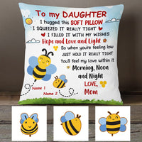 Personalized Bee Mom Grandma To Daughter Granddaughter Son Grandson Hug This Pillow JR247 95O53 thumb 1