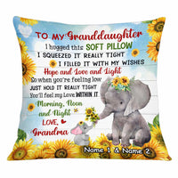 Personalized Mom Grandma Daughter Granddaughter Elephant Pillow JR241 26O34 thumb 1
