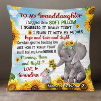 Personalized Mom Grandma Daughter Granddaughter Elephant Pillow JR241 26O34 thumb 1
