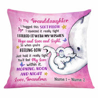 Personalized Granddaughter Elephant Pillow JR245 26O34 thumb 1