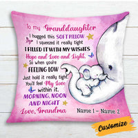 Personalized Granddaughter Elephant Pillow JR245 26O34 thumb 1