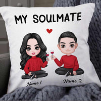 Personalized Couple Icon Love My Soulmate Pillow JR265 23O57 thumb 1