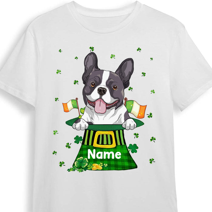 Personalized Dog Patrick's Day T Shirt JR252 30O53 1