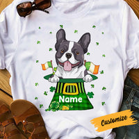 Personalized Dog Patrick's Day T Shirt JR252 30O53 thumb 1