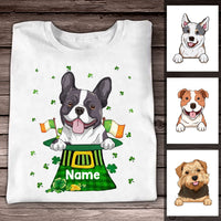 Personalized Dog Patrick's Day T Shirt JR252 30O53 thumb 1