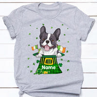Personalized Dog Patrick's Day T Shirt JR252 30O53 thumb 1