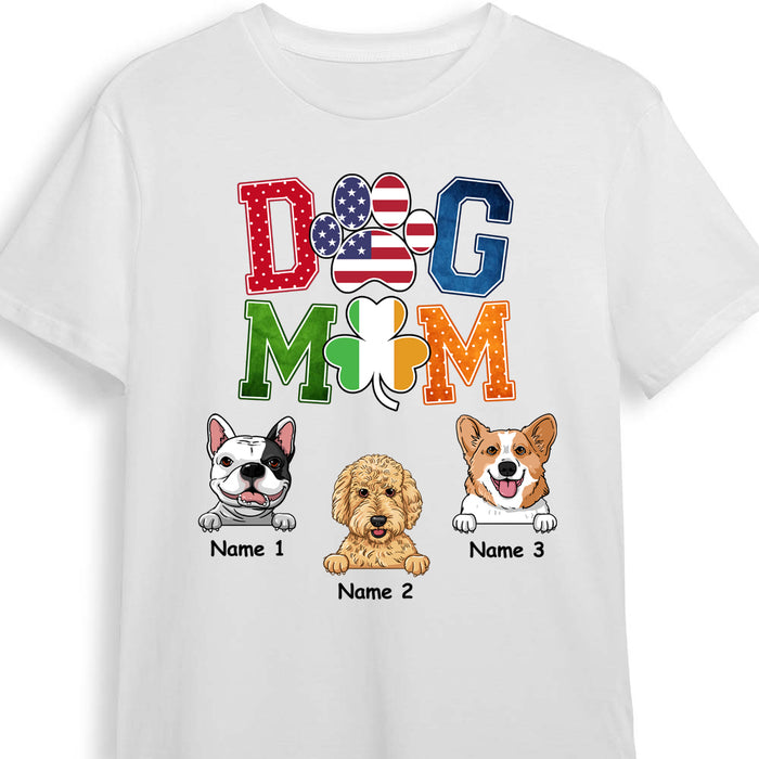Personalized Dog Patrick's Day Dog Mom T Shirt JR252 85O53 1