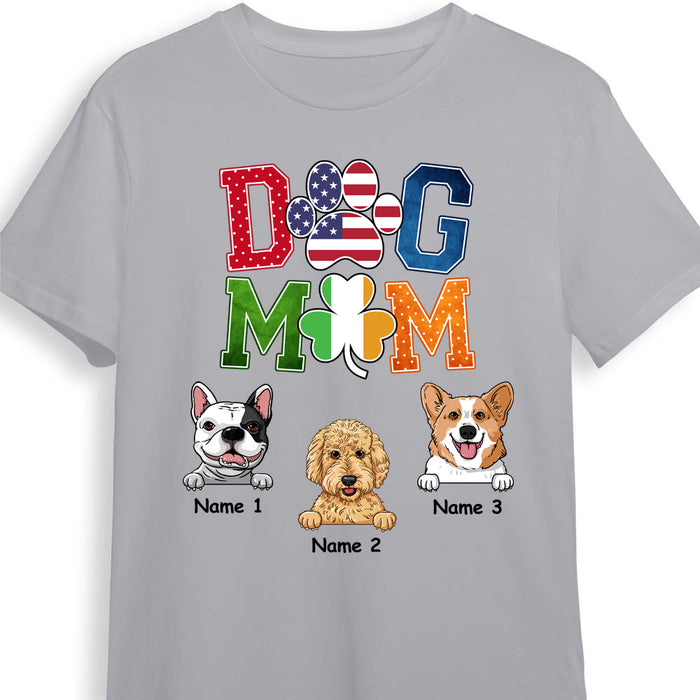 Personalized Dog Patrick's Day Dog Mom T Shirt JR252 85O53 1