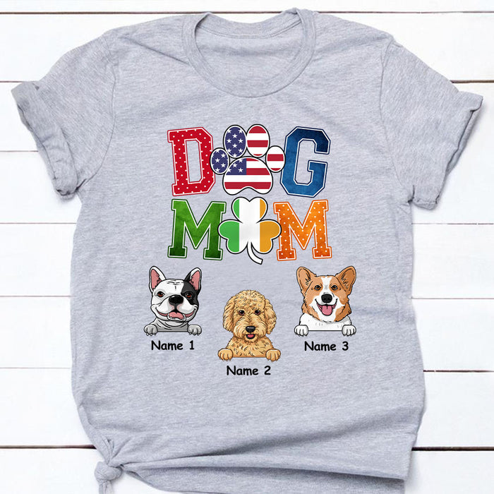 Personalized Dog Patrick's Day Dog Mom T Shirt JR252 85O53 1