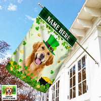 Personalized Dog  Photo St Patrick's Day Flag JR253 85O47 thumb 1