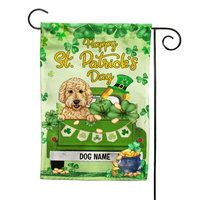 Personalized St Patrick's Day Dog Truck Flag JR2610 24O23 thumb 1
