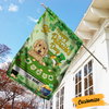 Personalized St Patrick's Day Dog Truck Flag JR2610 24O23 1