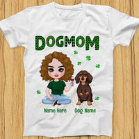Personalized Dog Patrick's Day Mom T Shirt JR268 24O23 thumb 1