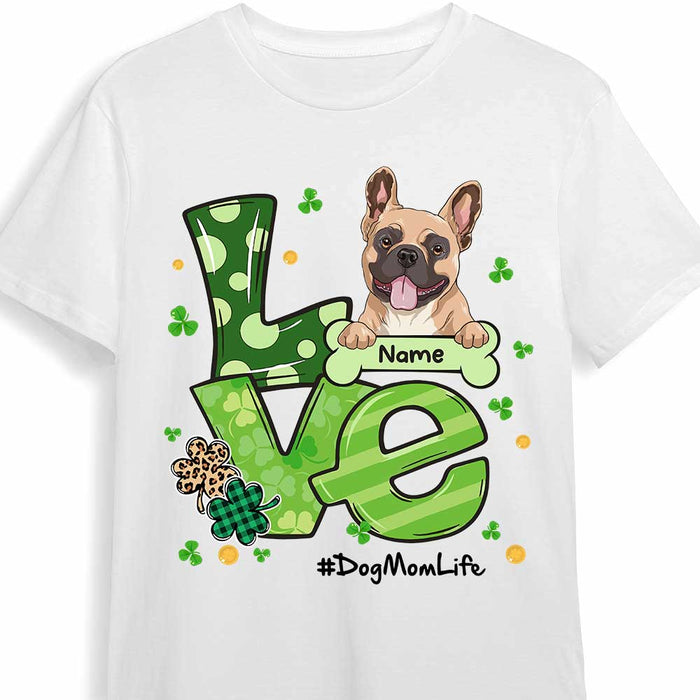 Personalized Dog Patrick's Day Dog Mom T Shirt JR253 95O47 1