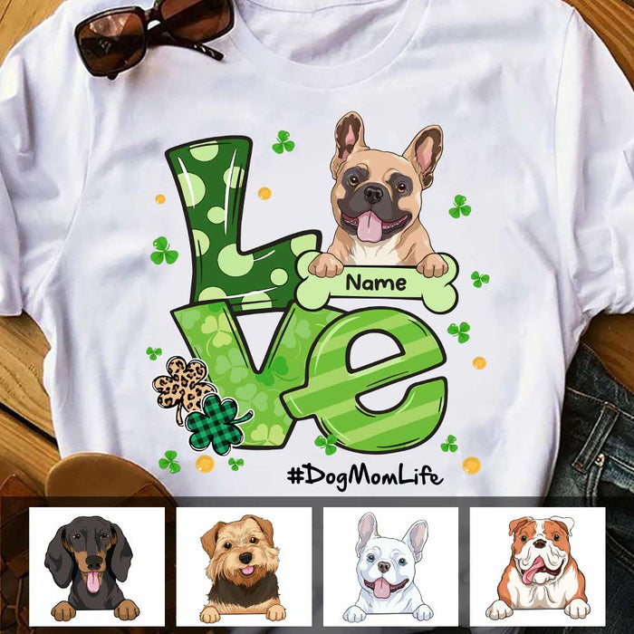 Personalized Dog Patrick's Day Dog Mom T Shirt JR253 95O47 1