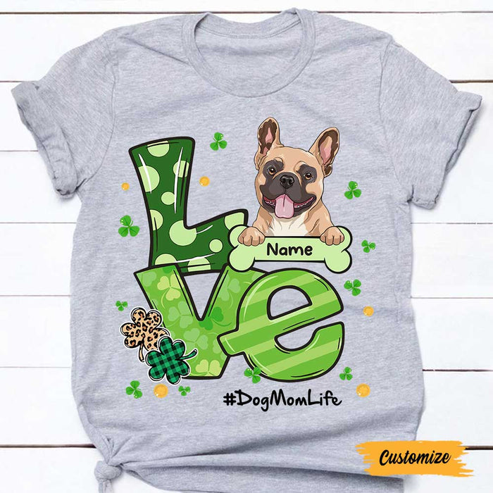 Personalized Dog Patrick's Day Dog Mom T Shirt JR253 95O47 1