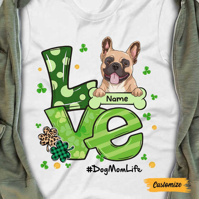 Personalized Dog Patrick's Day Dog Mom T Shirt JR253 95O47 1