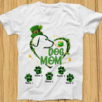 Personalized Dog Patrick's Day Mom T Shirt JR253 23O23 thumb 1