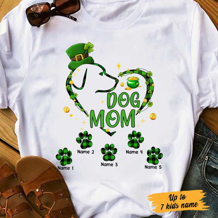 Personalized Dog Patrick's Day Mom T Shirt JR253 23O23 1