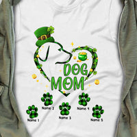 Personalized Dog Patrick's Day Mom T Shirt JR253 23O23 thumb 1