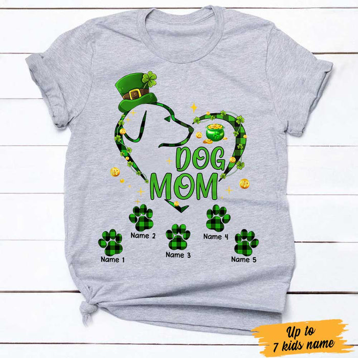 Personalized Dog Patrick's Day Mom T Shirt JR253 23O23 1