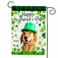 Personalized St Patrick's Day Dog Cat Photo Flag JR255 26O47 thumb 1