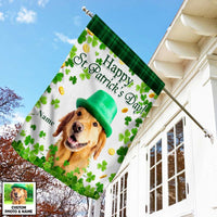 Personalized St Patrick's Day Dog Cat Photo Flag JR255 26O47 thumb 1