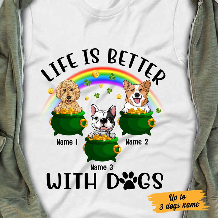 Personalized Dog Patrick's Day T Shirt JR2610 23O23 1