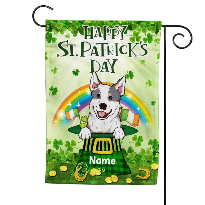 Personalized St Patrick's Day Dog Flag JR256 26O53 1