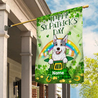 Personalized St Patrick's Day Dog Flag JR256 26O53 thumb 1