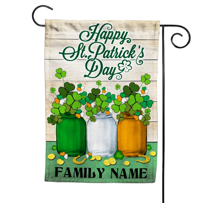 Personalized Family St Patrick's Day Flag JR254 95O53 1