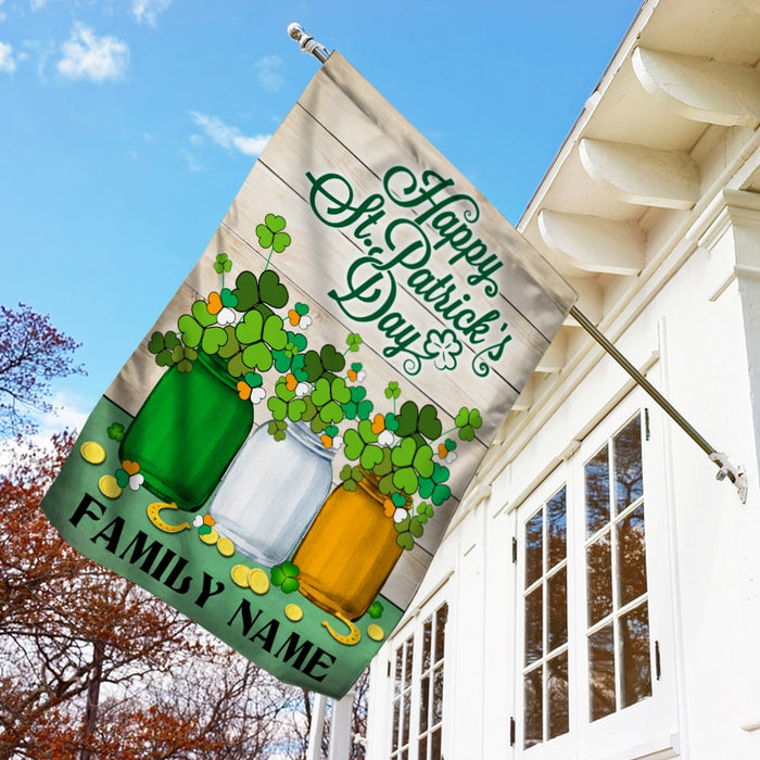 Personalized Family St Patrick's Day Flag JR254 95O53 1