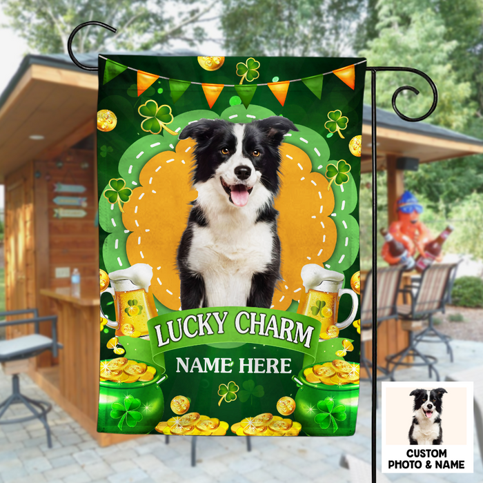 Personalized St Patrick's Day Dog Flag JR251 23O23 1