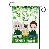 Personalized St Patrick's Day Family Flag JR262 30O58 thumb 1