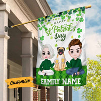 Personalized St Patrick's Day Family Flag JR262 30O58 thumb 1