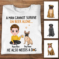Personalized Dog Dad T Shirt JR261 30O34 thumb 1