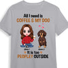 Personalized Dog Mom Love Coffee T Shirt JR265 30O53 1