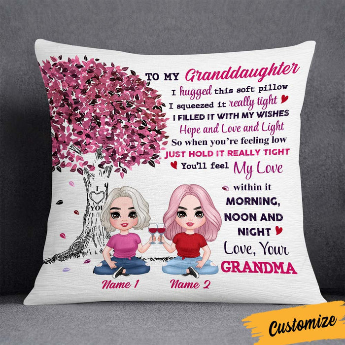 Personalized Mom Grandma Daughter Granddaughter Hug This Pillow JR263 24O36 1