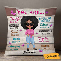 Personalized Daughter God You Are Beautiful Pillow JR264 24O57 thumb 1