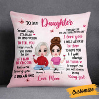 Personalized Mother Daughter Pillow JR261 85O58 thumb 1