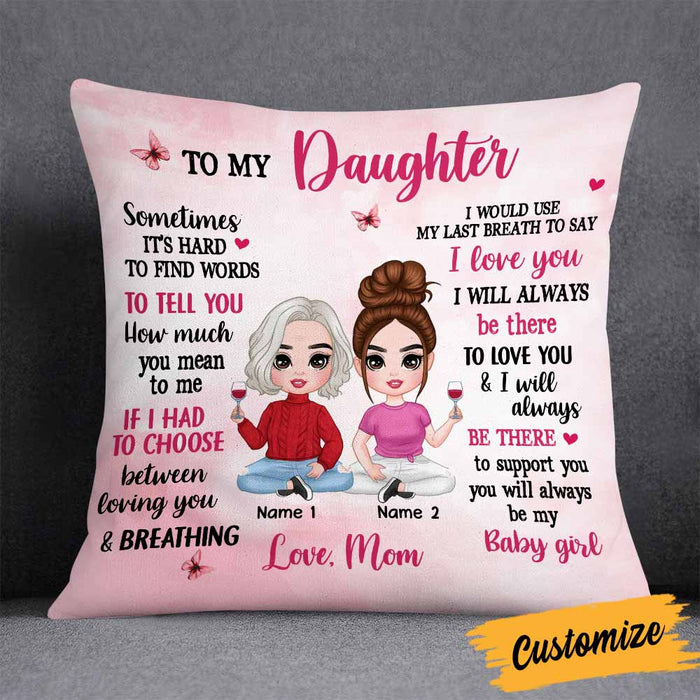 Personalized Mother Daughter Pillow JR261 85O58 1