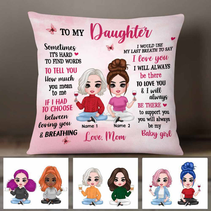 Personalized Mother Daughter Pillow JR261 85O58 1