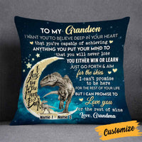 Personalized Grandson Dinosaur Pillow JR263 26O58 thumb 1