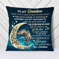 Personalized Grandson Dinosaur Pillow JR263 26O58 thumb 1