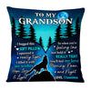 Personalized Hug This Grandson Wolf Pillow JR264 30O53 1