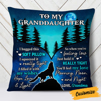 Personalized Hug This Grandson Wolf Pillow JR264 30O53 thumb 1